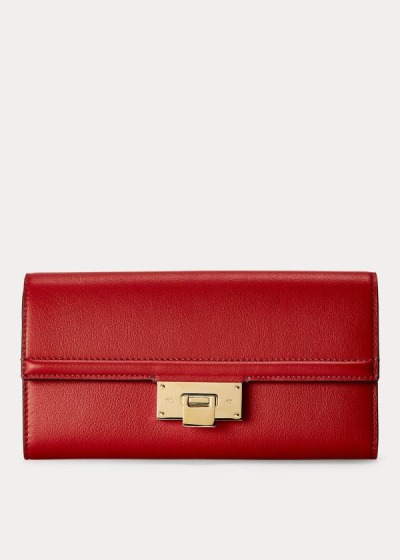 Carteras Ralph Lauren Mujer Rojos - Calfskin Hinge-Lock - CFRNZ1948